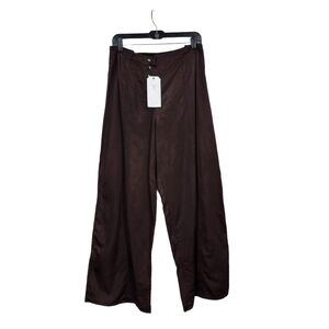 Cynthia Ashby Women's Button Fly Wide Leg Corset Pants - M